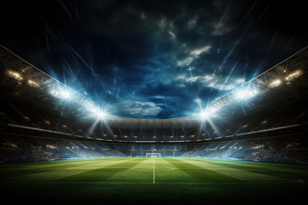 Stadium architecture outdoors football. AI generated Image by rawpixel.