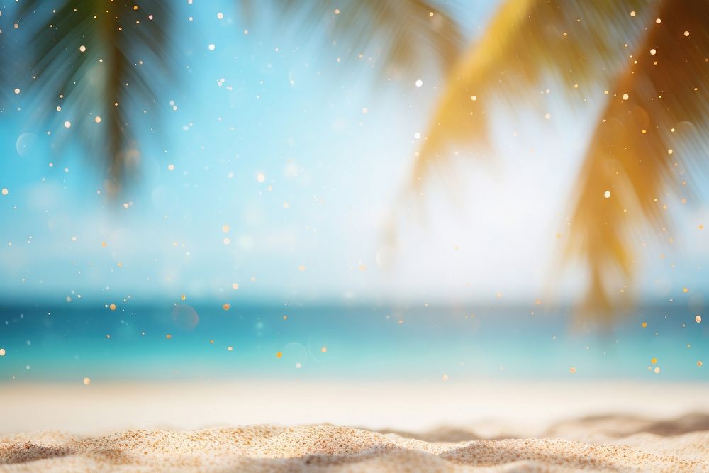 Tropical summer sand beach sea backgrounds outdoors. AI generated Image by rawpixel.