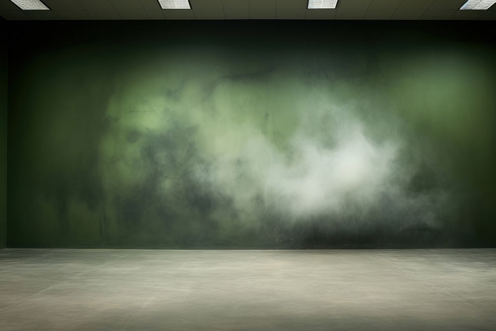 Olive green smoke backgrounds architecture spotlight. AI generated Image by rawpixel.