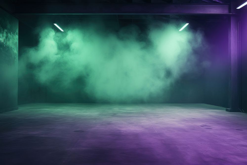 Empty room backgrounds purple green. AI generated Image by rawpixel.