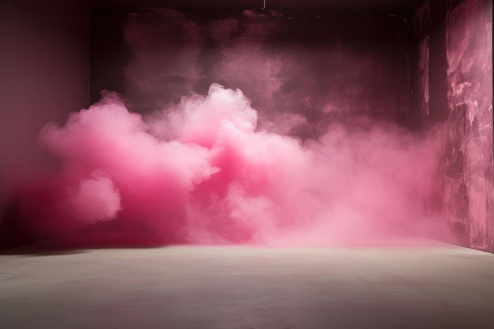 Shock pink smoke architecture darkness outdoors. AI generated Image by rawpixel.