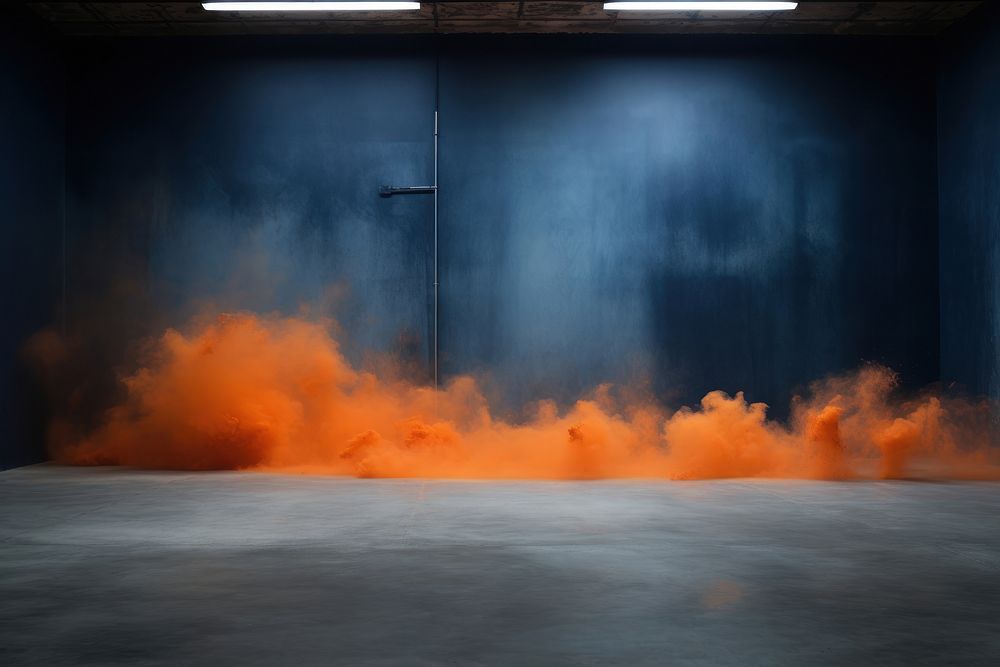 Empty room smoke architecture exploding. AI generated Image by rawpixel.