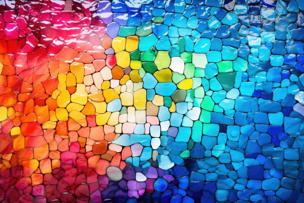 Mosaic reflection backgrounds art creativity. AI generated Image by rawpixel.