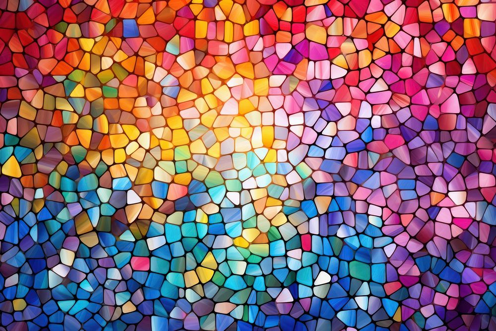 Mosaic reflection backgrounds pattern art. AI generated Image by rawpixel.