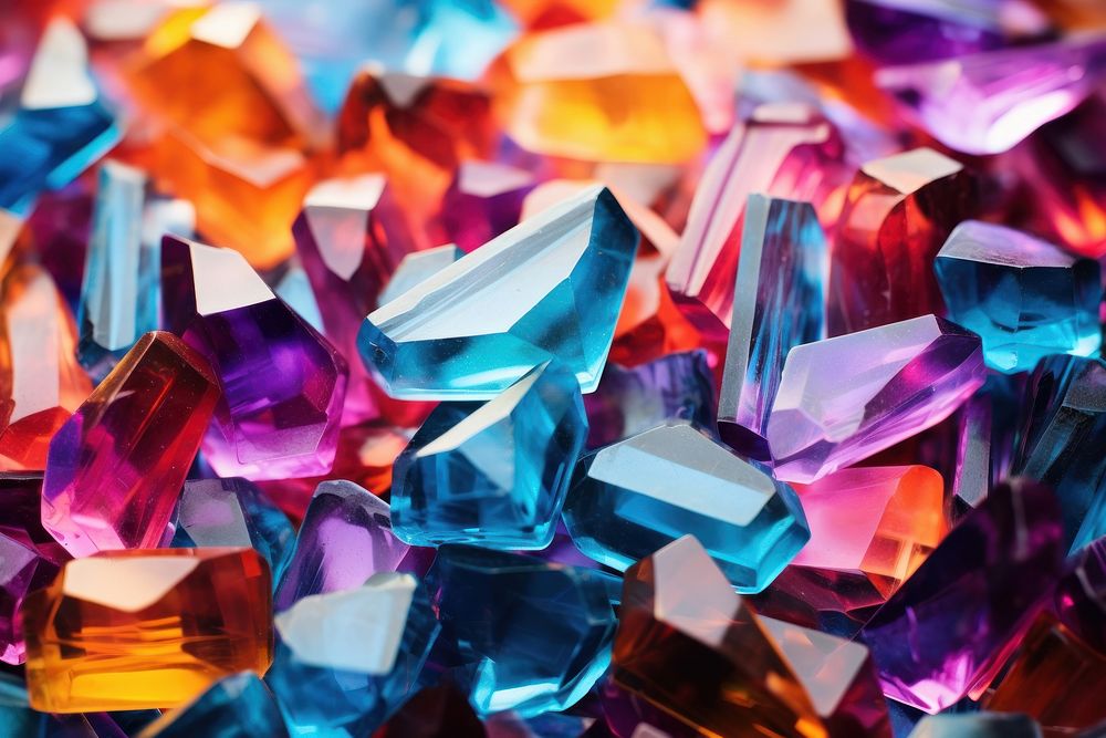 Colorful glass shards backgrounds gemstone jewelry. AI generated Image by rawpixel.