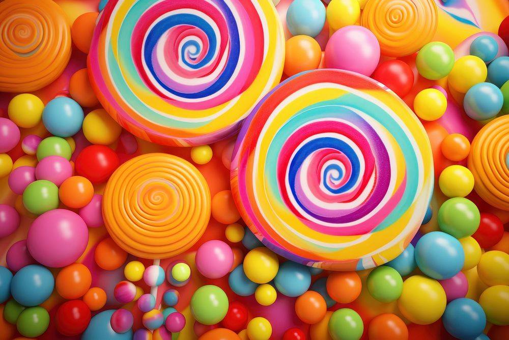 Lollipop confectionery backgrounds candy. AI generated Image by rawpixel.