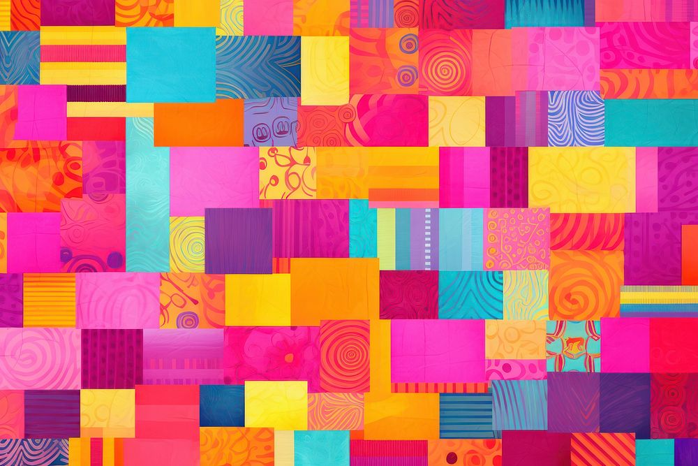 Patchwork backgrounds pattern purple. AI generated Image by rawpixel.