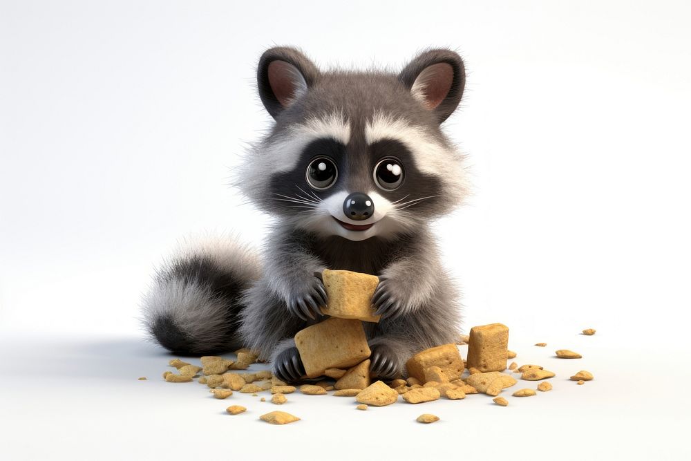Raccoon mammal animal cute. AI generated Image by rawpixel.