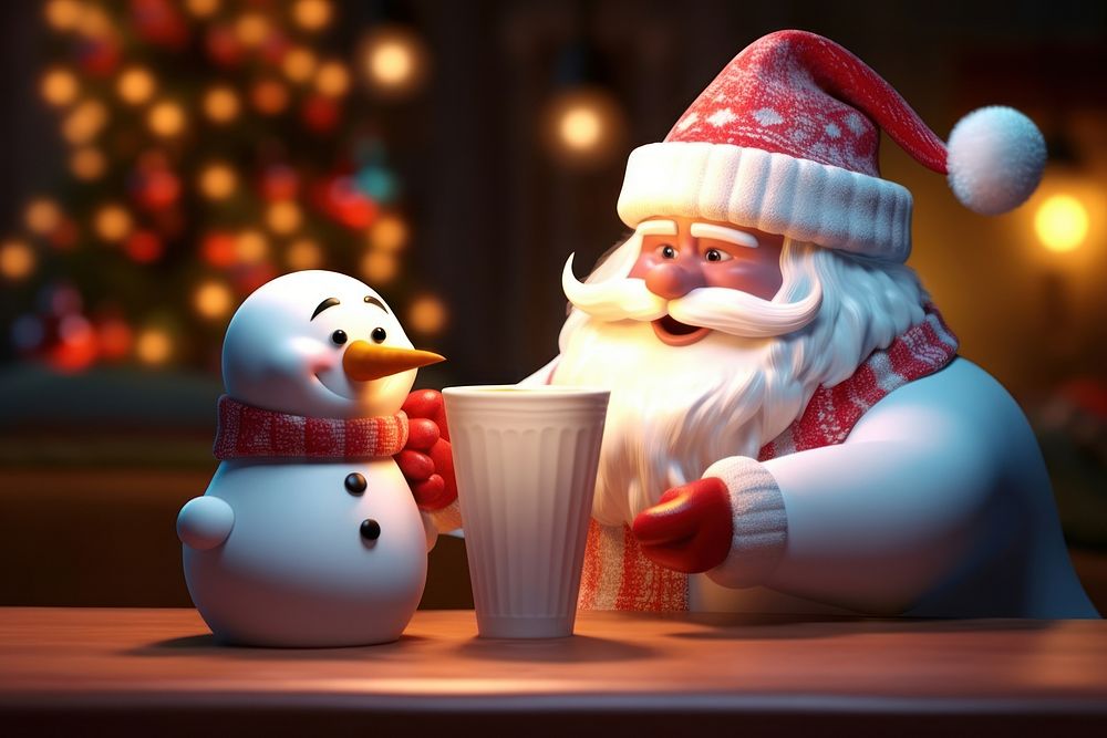 Santa claus snowman christmas winter. AI generated Image by rawpixel.