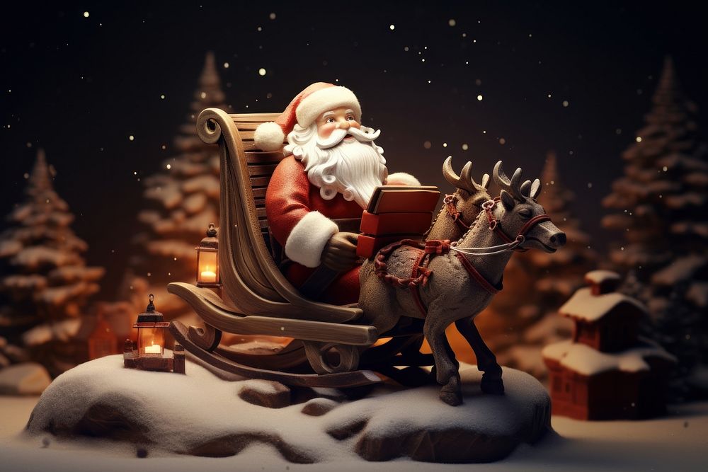 Santa claus christmas sitting nature. AI generated Image by rawpixel.