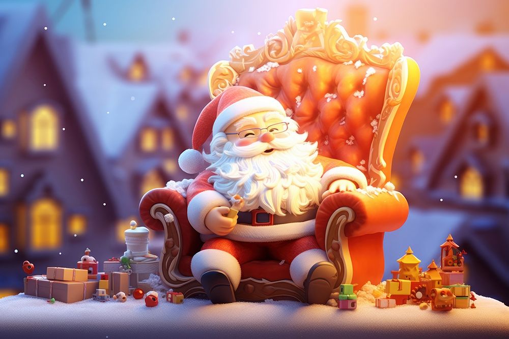 Cute santa claus christmas representation architecture. AI generated Image by rawpixel.