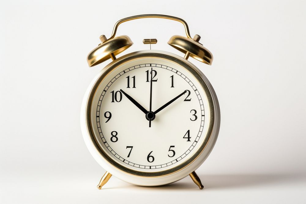Alarm clock white white background furniture. AI generated Image by rawpixel.