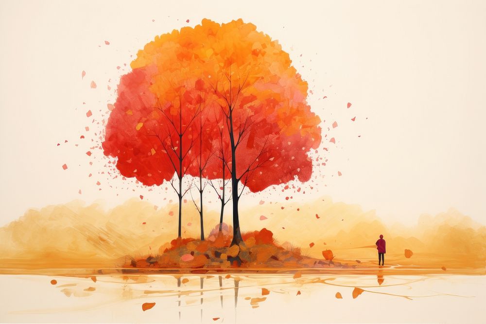 Autumn outdoors painting autumn. AI generated Image by rawpixel.