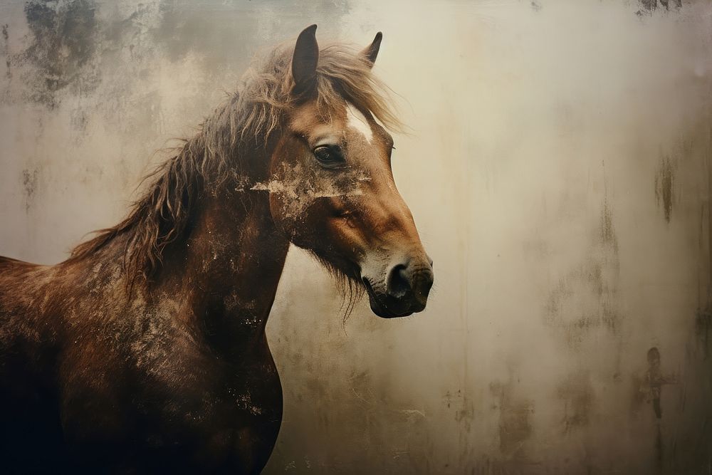 A horse stallion animal mammal. AI generated Image by rawpixel.