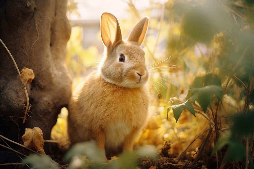 A rabbit rodent animal mammal. AI generated Image by rawpixel.