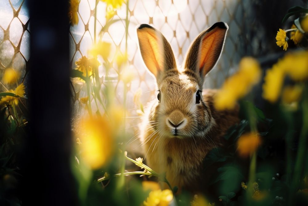 A rabbit outdoors animal mammal. AI generated Image by rawpixel.