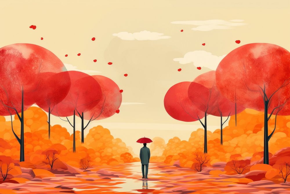 Autumn outdoors autumn tranquility. AI generated Image by rawpixel.