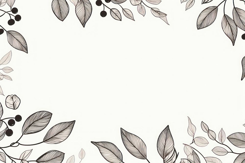 Autumn leaves backgrounds pattern sketch. AI generated Image by rawpixel.