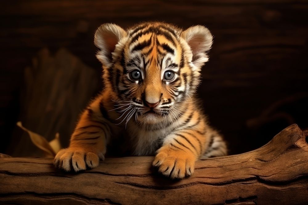 Baby tiger cub wildlife animal mammal. AI generated Image by rawpixel.