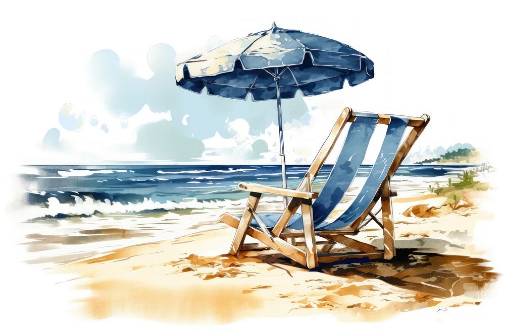 Beach sunny day furniture outdoors summer. AI generated Image by rawpixel.