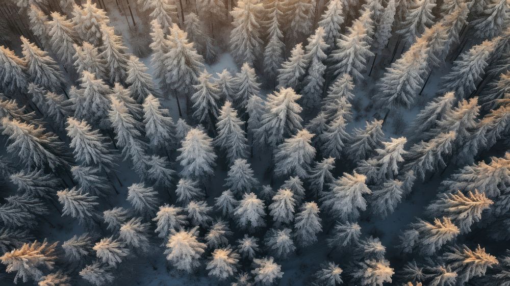 Winter trees forest outdoors nature. AI generated Image by rawpixel.