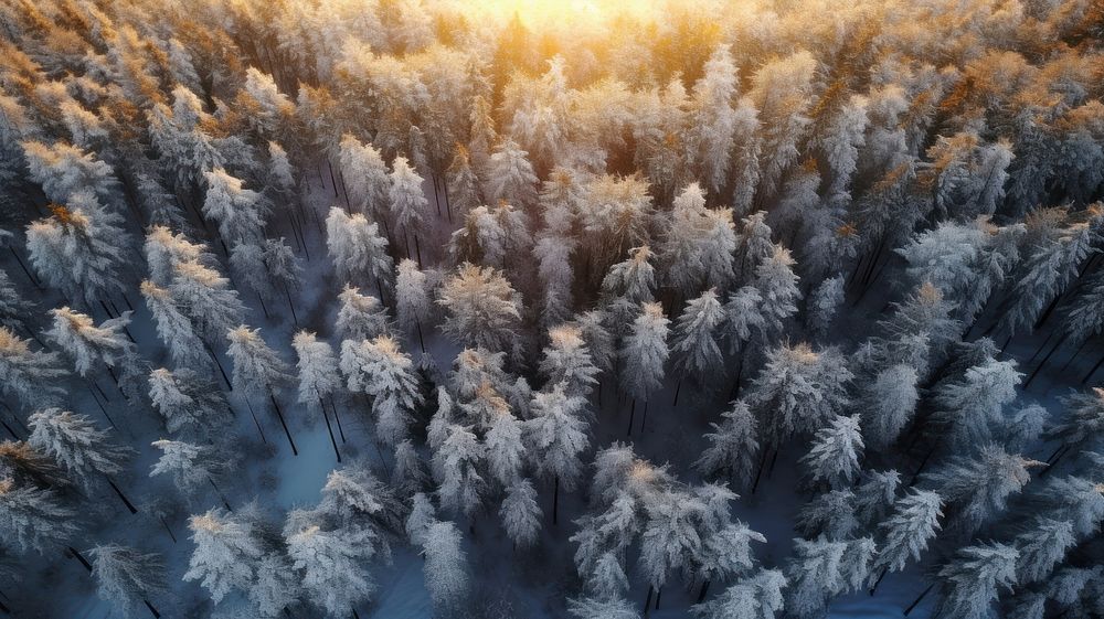 Winter trees forest outdoors woodland. AI generated Image by rawpixel.