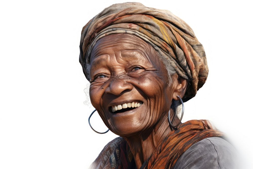 Black old woman smiling portrait laughing adult. AI generated Image by rawpixel.
