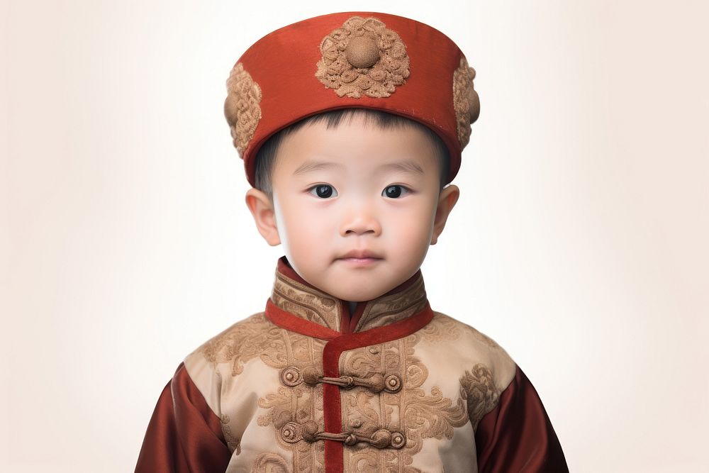 Chinese little boy portrait baby celebration. AI generated Image by rawpixel.