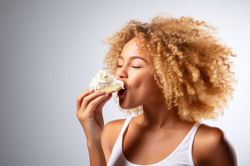 Girl eating biting adult. AI generated Image by rawpixel.