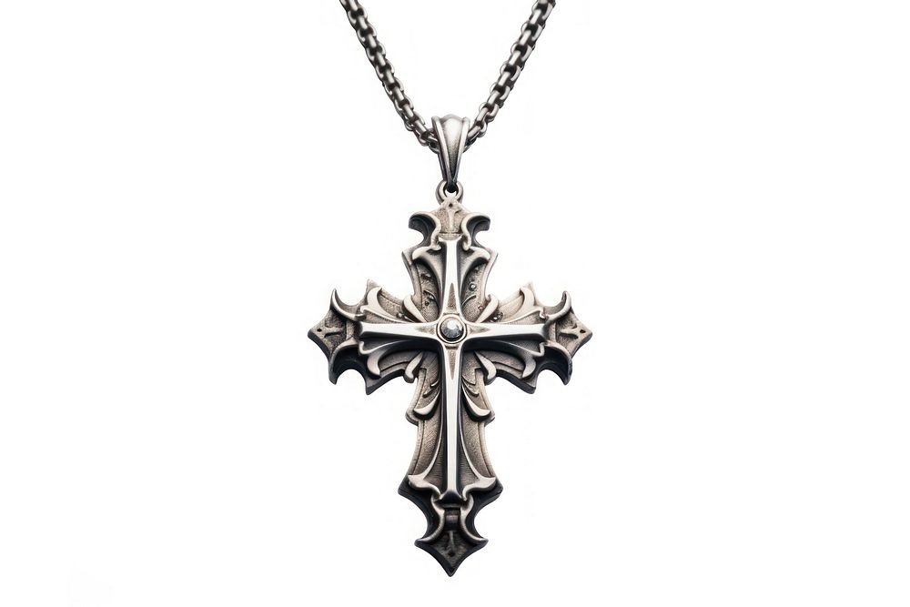 Cross necklace crucifix pendant jewelry. AI generated Image by rawpixel.