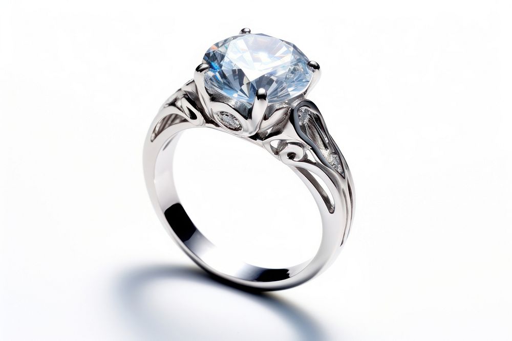 Crystal ring platinum gemstone jewelry. AI generated Image by rawpixel.
