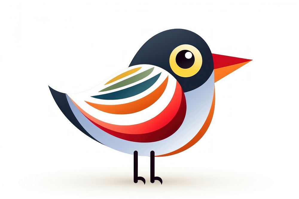 Cute abstract bird vector animal nature beak. AI generated Image by rawpixel.