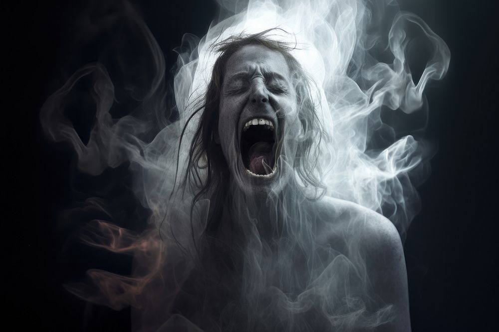 Screaming scary ghost portrait shouting | Premium Photo - rawpixel