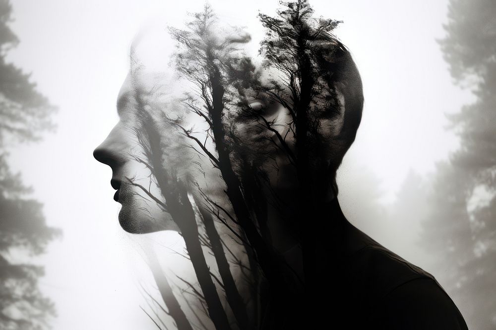 Ghost portrait photography silhouette. AI generated Image by rawpixel.