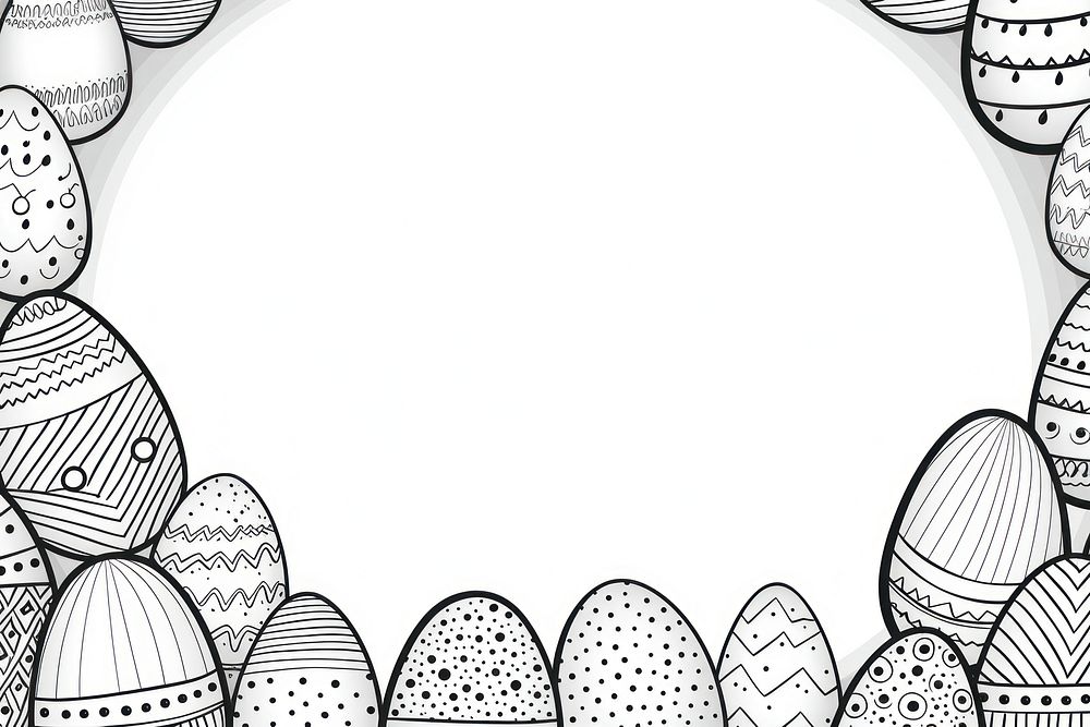 Easter eggs backgrounds line celebration. AI generated Image by rawpixel.