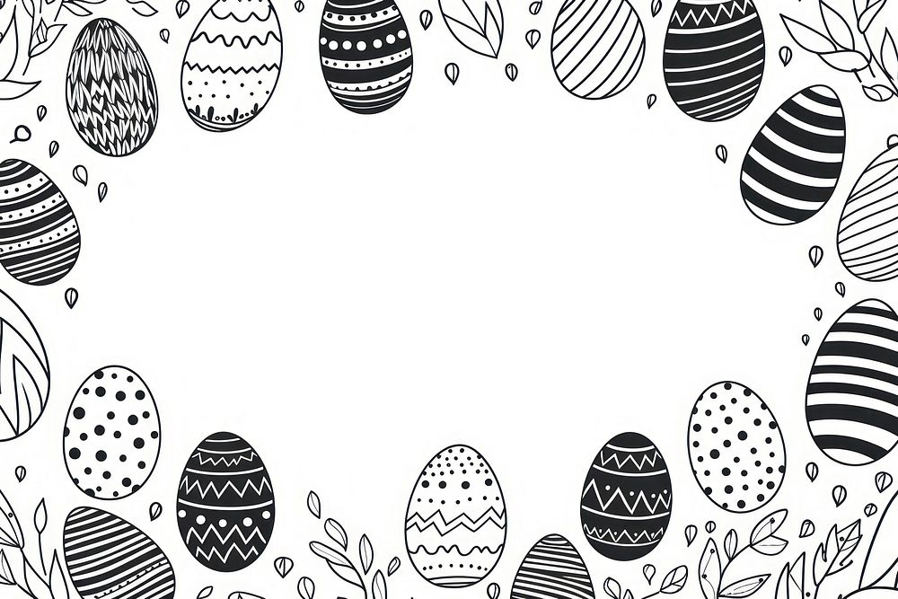 Easter eggs backgrounds drawing sketch. AI generated Image by rawpixel.