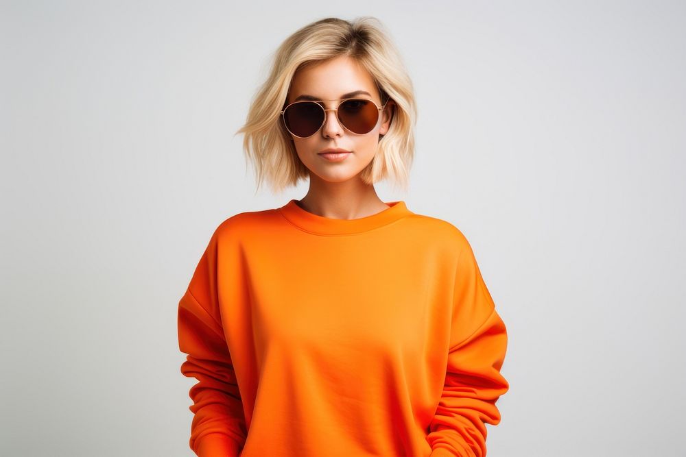 Fashionable sunglasses sweatshirt portrait. AI generated Image by rawpixel.