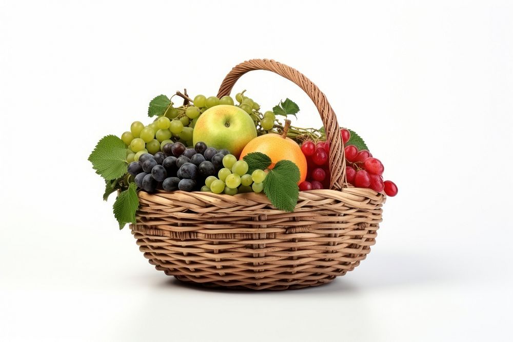 Fruit basket apple plant food. AI generated Image by rawpixel.