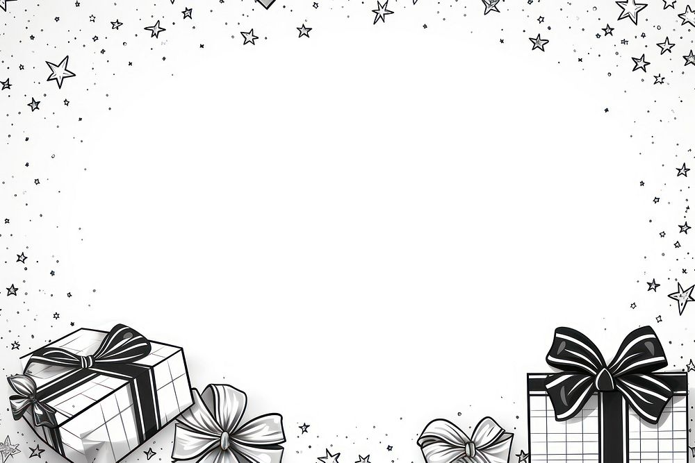 Gift box backgrounds pattern drawing. AI generated Image by rawpixel.