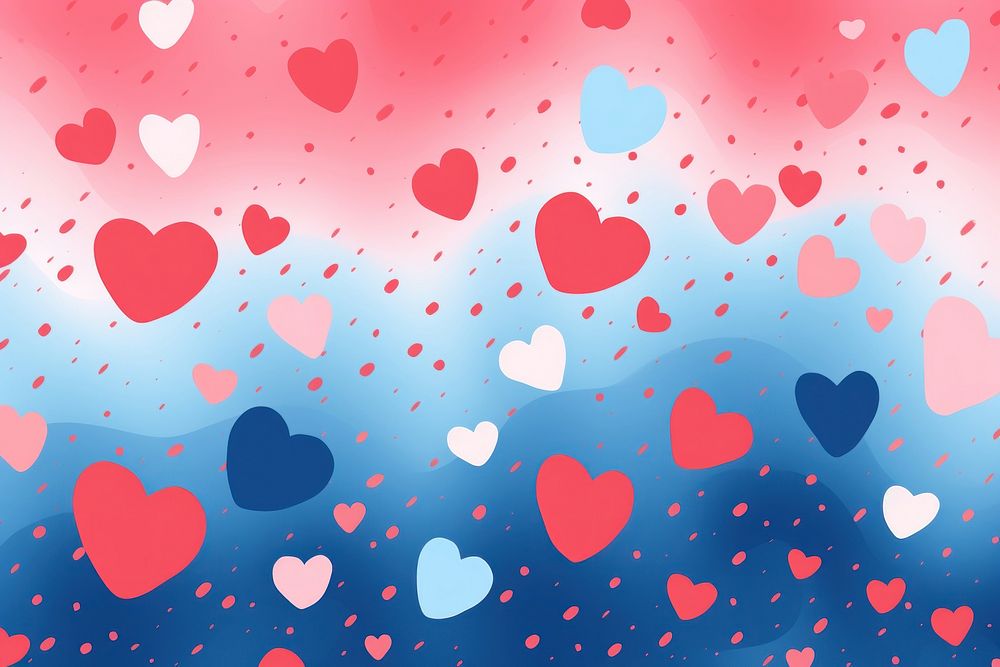 Abstract memphis heart illustration backgrounds pattern celebration. AI generated Image by rawpixel.