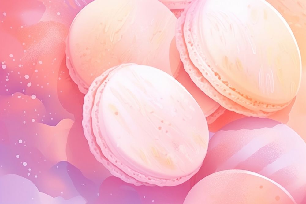 Abstract memphis macaron illustration backgrounds macarons food. AI generated Image by rawpixel.