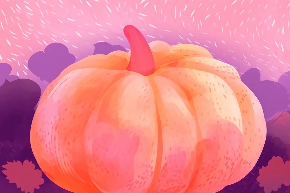 Abstract memphispumpkin illustration vegetable plant food. AI generated Image by rawpixel.