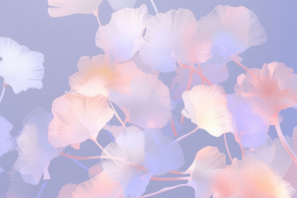 Abstract memphis ginkgo illustration backgrounds flower petal. AI generated Image by rawpixel.