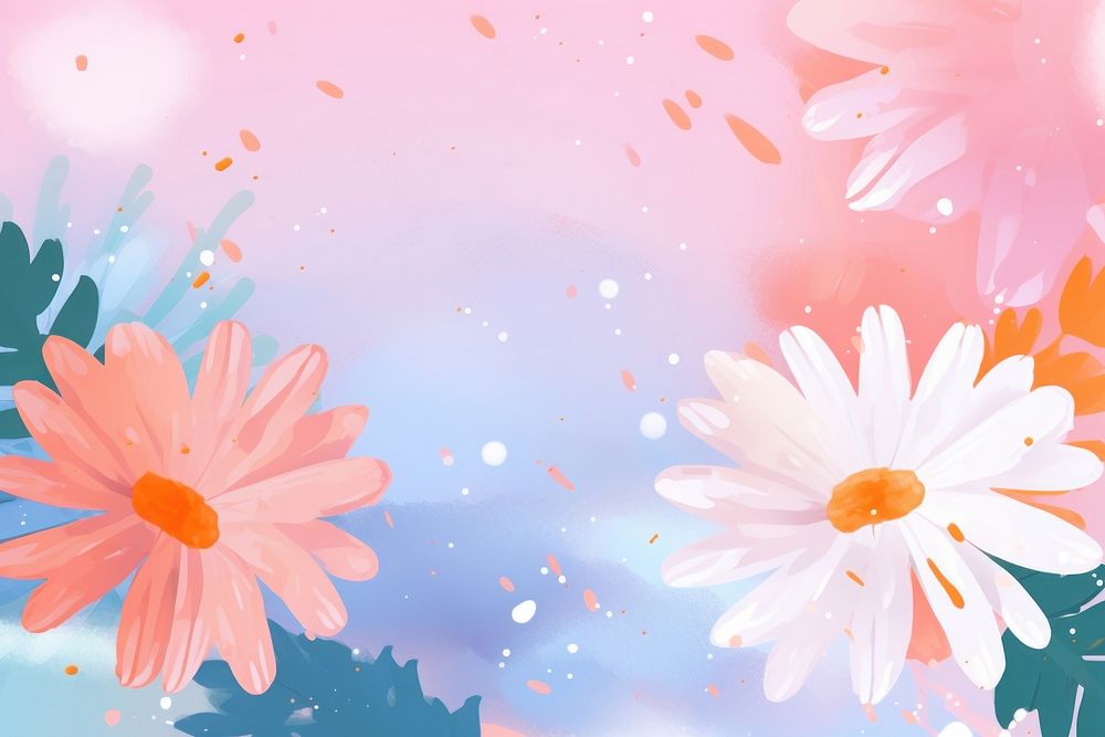 Abstract memphis daisy illustration backgrounds outdoors flower. AI generated Image by rawpixel.