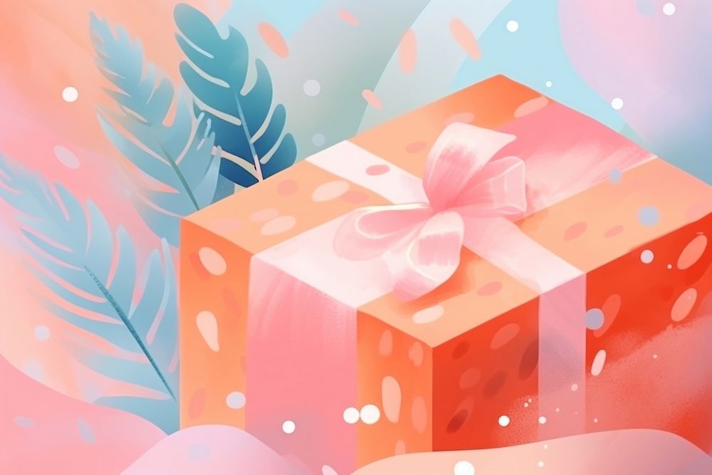 Abstract memphis gift box backgrounds celebration anniversary. AI generated Image by rawpixel.