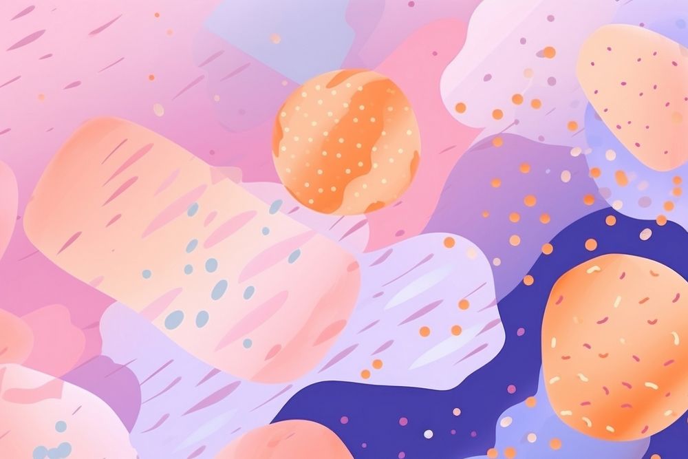 Abstract memphis cookies illustration backgrounds pattern creativity. AI generated Image by rawpixel.