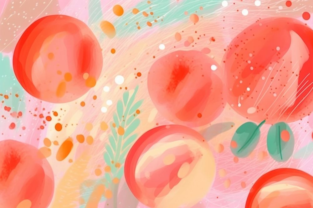 Abstract memphis tomato illustration backgrounds creativity painting. AI generated Image by rawpixel.