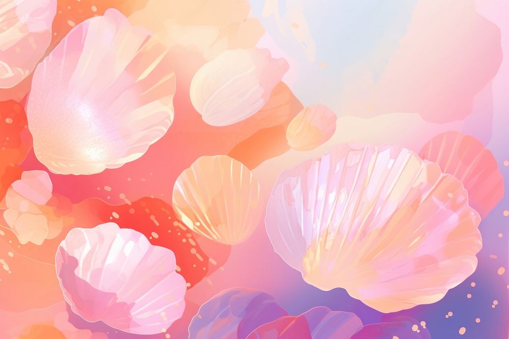 Abstract memphis shell illustration backgrounds flower petal. AI generated Image by rawpixel.