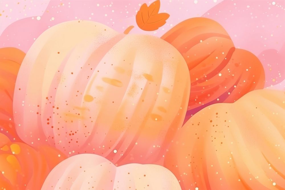 Abstract memphis tiny pumpkin backgrounds dessert plant. AI generated Image by rawpixel.