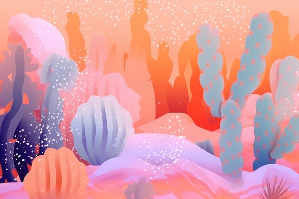 Abstract memphis cactus illustration backgrounds outdoors nature. AI generated Image by rawpixel.